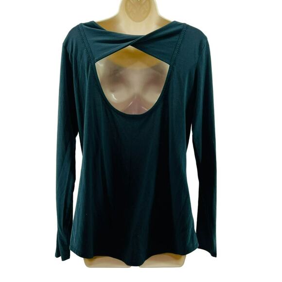 Athleta Twist Back Flexlight Long Sleeve Tee Teal #777974 Womens Medium - Picture 4 of 5